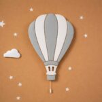 Veilleuse Murale LED Montgolfière Cappadoce en Bois Peint à la Main