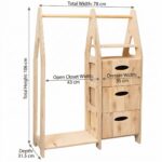Armoire Dressing Montessori en Bois Naturel