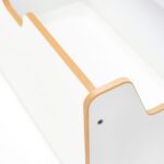 Bibliothèque Coffre à Jouets 2-en-1 Blanc - Meuble Montessori avec Porte-Livres et Poignées Transport - Rangement Chambre Enfant Cozy Kids | Mobilier Organisation Bois Naturel