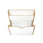 Bibliothèque Coffre à Jouets 2-en-1 Montessori - Bois Naturel et Blanc avec Poignées de Transport - Rangement Chambre Enfant Cozy Kids | Mobilier Organisation Bois Naturel