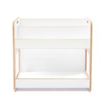 Bibliothèque Porte-Livres Dove 2 Niveaux Blanc - Design Scandinave avec Poignées Transport - Rangement Chambre Enfant Cozy Kids | Mobilier Organisation Bois Naturel