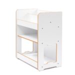 Bibliothèque Seagull 3 Niveaux Blanche - Design Scandinave Épuré pour Enfant 4-6 ans - Rangement Chambre Enfant Cozy Kids | Mobilier Organisation Bois Naturel