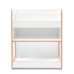 Bibliothèque Seagull 3 Niveaux Blanche - Design Scandinave Épuré pour Enfant 4-6 ans - Rangement Chambre Enfant Cozy Kids | Mobilier Organisation Bois Naturel