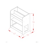Bibliothèque Seagull 3 Niveaux Blanche - Design Scandinave Épuré pour Enfant 4-6 ans - Rangement Chambre Enfant Cozy Kids | Mobilier Organisation Bois Naturel