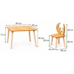 Ensemble Table et 2 Chaises Cerf en Bois Naturel | Design Bois de Cerf – Image 6