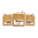 Ensemble Table et 2 Chaises Enfant en Bois Naturel et Blanc – Set Montessori Dove 2-4 Ans - Table et Chaise Enfant Montessori Cozy Kids | Mobilier Bois Naturel