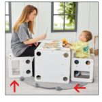 Ensemble Table et 2 Chaises Multifonctions en Bois Blanc et Naturel – Set Goldfinch Évolutif 0-6 Ans - Table et Chaise Enfant Montessori Cozy Kids | Mobilier Bois Naturel