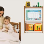 Étagère Murale Crane 3 Niveaux Bois Naturel et Blanc - Rangement Multifonction Enfant 0-6 ans - Rangement Chambre Enfant Cozy Kids | Mobilier Organisation Bois Naturel