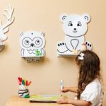 Étagère Murale Enfant 3 Animaux Forêt - Ours Hibou Cerf en Bois Naturel - Rangement Chambre Enfant Cozy Kids | Mobilier Organisation Bois Naturel