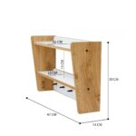 Étagère Murale Enfant avec Crochets - Grue Montessori Bois Naturel et Blanc - Rangement Chambre Enfant Cozy Kids | Mobilier Organisation Bois Naturel