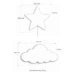 Veilleuse Étoile LED Murale Rose en Bois Naturel - Lampe Décorative Enfant – Image 8