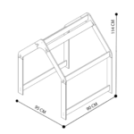 Maison de Jeu Enfant en Bois Blanc avec Tente Tissu - Cabane Montessori Jaune et Gris - Lit Cabane Tipi Enfant Cozy Kids | Chambre Montessori Bois Naturel