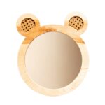 Miroir Décoratif Ours en Bois Naturel pour Chambre Enfant - Miroir Décoratif Enfant Cozy Kids | Décoration Chambre Bois Naturel