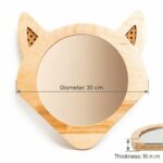 Miroir Décoratif Renard en Bois Naturel avec Détails Cannage – Image 7