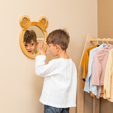 Miroirs Décoratifs - Miroir Décoratif Enfant Cozy Kids | Décoration Chambre Bois Naturel