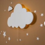 Veilleuse Murale LED 3 Ballons En Bois Peints à La Main (2) - Veilleuse LED Bébé Cozy Kids | Nuage ou Ours en Bois Naturel
