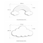 Veilleuse Murale LED Arc-en-Ciel avec Nuages Enfant