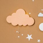 Veilleuse Murale LED Nuage En Bois Peint à La Main Lumière Douce à Piles 3 Couleurs (3) - Veilleuse LED Bébé Cozy Kids | Nuage ou Ours en Bois Naturel