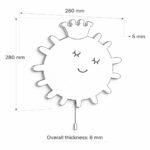 Veilleuse Murale LED Soleil avec Couronne en Bois Peint à la Main – Image 6