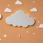 Veilleuse Nuage Personnalisée Murale LED avec Prénom | Lampe Murale Chambre Bébé et Enfant | Blanc, Gris, Beige, Bleu, Vert, Rose, Lilas