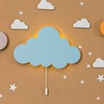 Veilleuse Nuage Personnalisée Murale LED avec Prénom | Lampe Murale Chambre Bébé et Enfant | Blanc, Gris, Beige, Bleu, Vert, Rose, Lilas