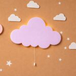 Veilleuse Nuage Personnalisée Murale LED avec Prénom | Lampe Murale Chambre Bébé et Enfant | Blanc, Gris, Beige, Bleu, Vert, Rose, Lilas