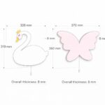 Veilleuses Murales LED Cygne Princesse & Papillon en Bois Peint à la Main – Image 6