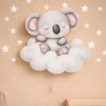 Veilleuse Murale Koala Endormi sur Nuage | Lampe LED Chambre Bébé