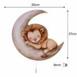 Veilleuse Murale Lion Lune LED | Chambre Bébé Enfant
