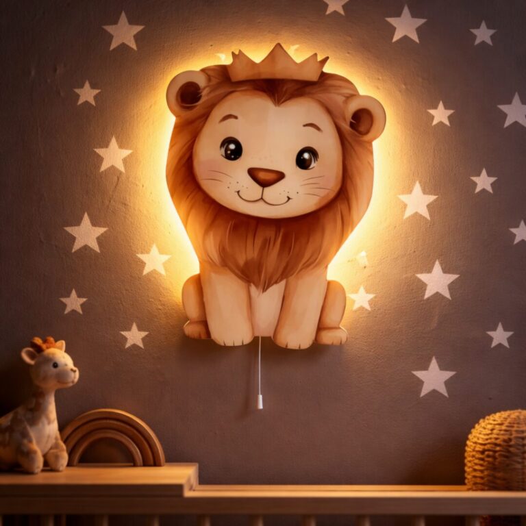 Veilleuse Murale LED Lion Couronne