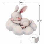 Veilleuse Murale Lapin Nuage LED | Chambre Bébé Enfant