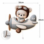Veilleuse Murale Ours Avion LED | Chambre Bébé Enfant
