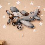Veilleuse Murale Avion Vintage LED Lampe Déco Chambre Enfant