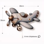 Veilleuse Murale Avion Vintage LED Lampe Déco Chambre Enfant