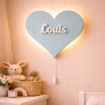 Veilleuse Murale Cœur LED Personnalisable Prénom