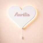 Veilleuse Murale Cœur LED Personnalisable Prénom