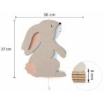 Veilleuse Murale Enfant Lapin Lop Bois LED Multi-Couches