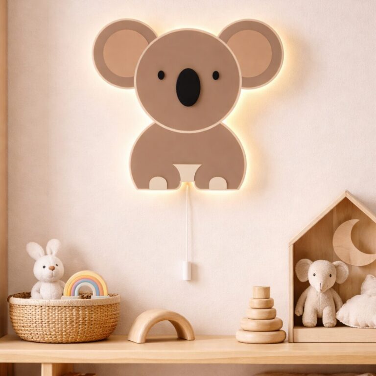 Veilleuse Koala LED Bois | Chambre Bébé Enfant Naturelle