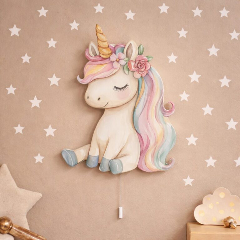 Veilleuse Murale LED Licorne Assise
