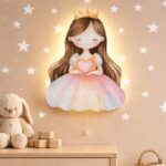 Veilleuse Murale LED Princesse avec Cœur