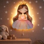 Veilleuse Murale LED Princesse avec Cœur
