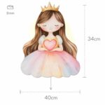 Veilleuse Murale LED Princesse avec Cœur