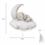 Veilleuse Murale Lapin Endormi Nuage LED