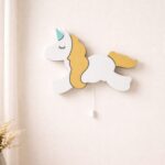 Veilleuse Murale Licorne Corps Entier LED Bois | Chambre Fille