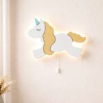 Veilleuse Murale Licorne Corps Entier LED Bois | Chambre Fille
