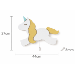 Veilleuse Murale Licorne Corps Entier LED Bois | Chambre Fille
