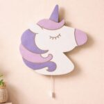 Veilleuse Murale Licorne LED Bois Multi-Couches