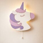 Veilleuse Murale Licorne LED Bois Multi-Couches