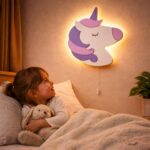 Veilleuse Murale Licorne LED Bois Multi-Couches