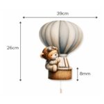 Veilleuse Murale Ours dans sa Montgolfière LED Chambre Bébé